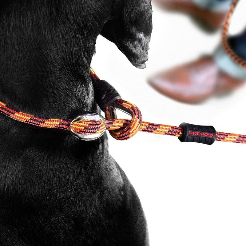 EzyDog Luca Slip Lead Dual Function Premium Heavy Duty Rope Leash for Dogs That Pull Slip Leash & Gentle Lead Head Halter, for Medium and Large Dogs (5.5ft x .33', Orange) - Image 3